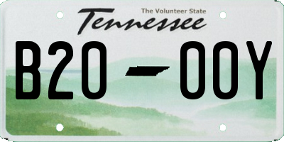 TN license plate B2000Y