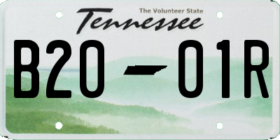 TN license plate B2001R