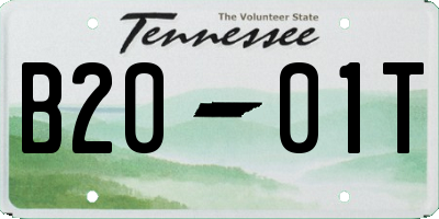 TN license plate B2001T