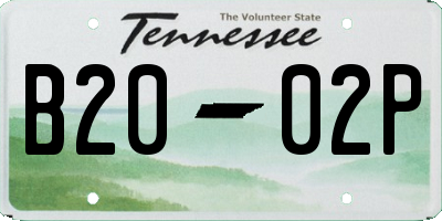 TN license plate B2002P