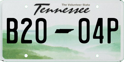 TN license plate B2004P