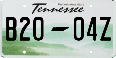 TN license plate B2004Z