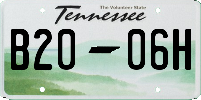 TN license plate B2006H