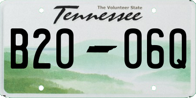 TN license plate B2006Q