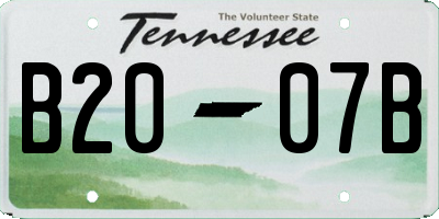 TN license plate B2007B