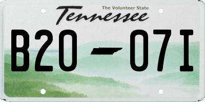 TN license plate B2007I