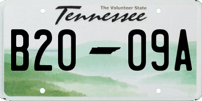 TN license plate B2009A