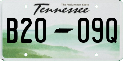 TN license plate B2009Q