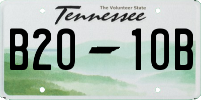 TN license plate B2010B