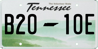 TN license plate B2010E