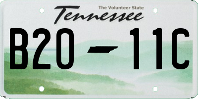 TN license plate B2011C