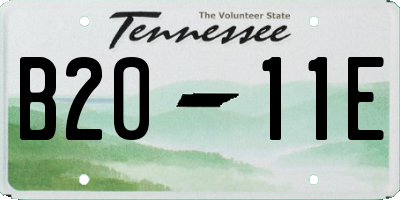 TN license plate B2011E