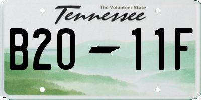 TN license plate B2011F