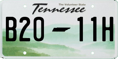 TN license plate B2011H