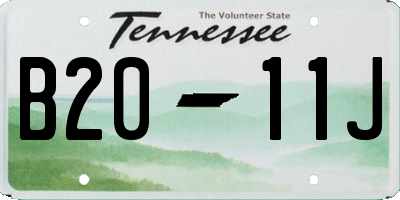 TN license plate B2011J