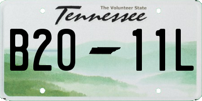 TN license plate B2011L
