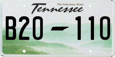TN license plate B2011O