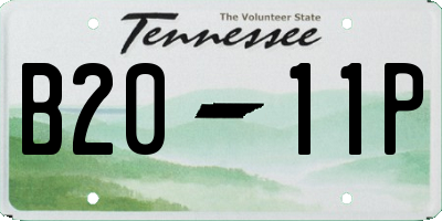TN license plate B2011P