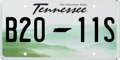 TN license plate B2011S