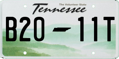 TN license plate B2011T