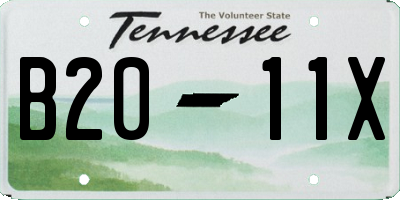 TN license plate B2011X
