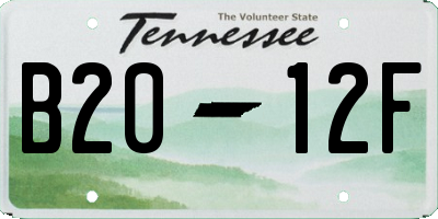 TN license plate B2012F