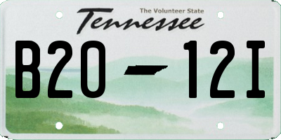 TN license plate B2012I
