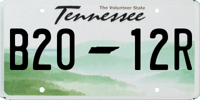 TN license plate B2012R