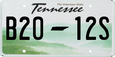 TN license plate B2012S