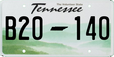 TN license plate B2014O