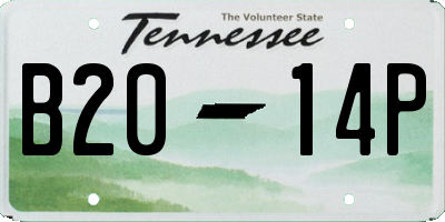 TN license plate B2014P