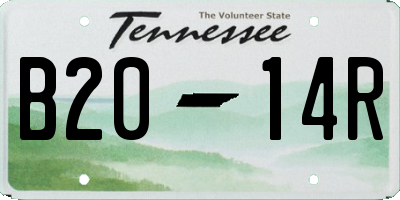 TN license plate B2014R