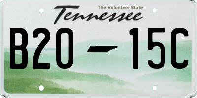 TN license plate B2015C