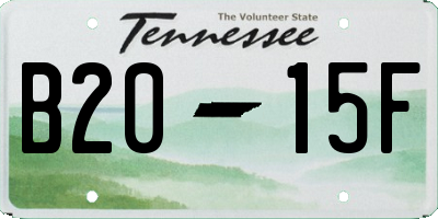 TN license plate B2015F