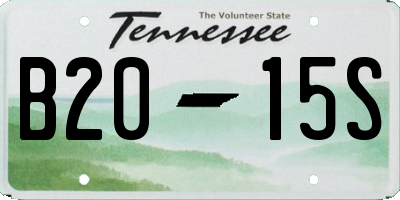 TN license plate B2015S