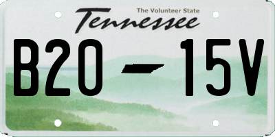 TN license plate B2015V