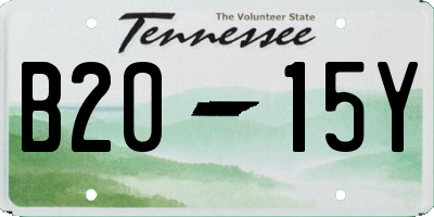 TN license plate B2015Y