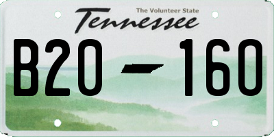 TN license plate B2016O