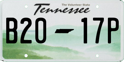 TN license plate B2017P