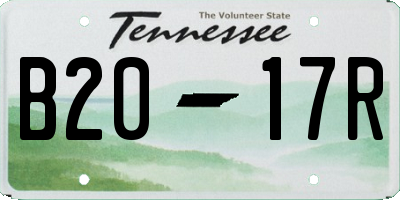 TN license plate B2017R