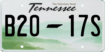 TN license plate B2017S