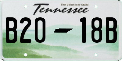 TN license plate B2018B