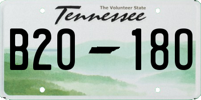 TN license plate B2018O
