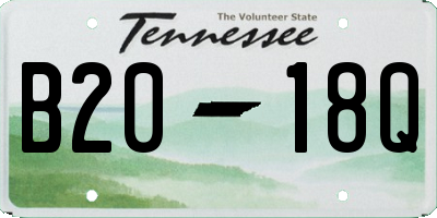 TN license plate B2018Q