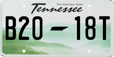 TN license plate B2018T