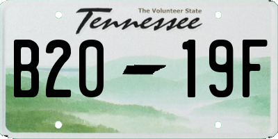 TN license plate B2019F