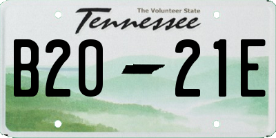 TN license plate B2021E