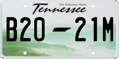 TN license plate B2021M