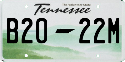 TN license plate B2022M