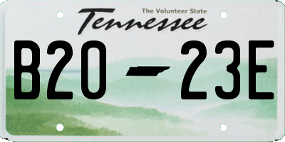 TN license plate B2023E